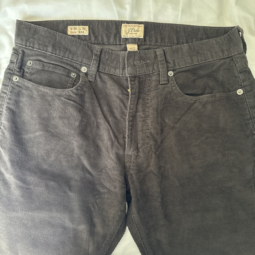 Slate gray corduroy chino pants